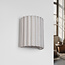 Wandlamp Flipa van geplooid cement - wit