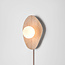 Wandlamp Ketris van travertin met glazen bol