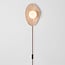 Wandlamp Ketris van travertin met glazen bol