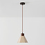 Hanglamp Petra van travertin en hout - bruin