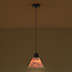 Hanglamp Petra van travertin en hout - bruin