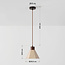 Hanglamp Petra van travertin en hout - bruin