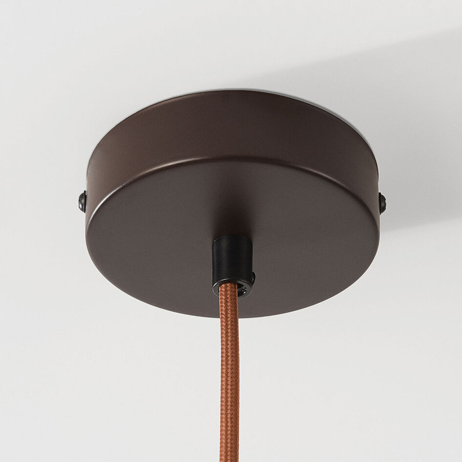 Hanglamp Petra van travertin en hout - bruin