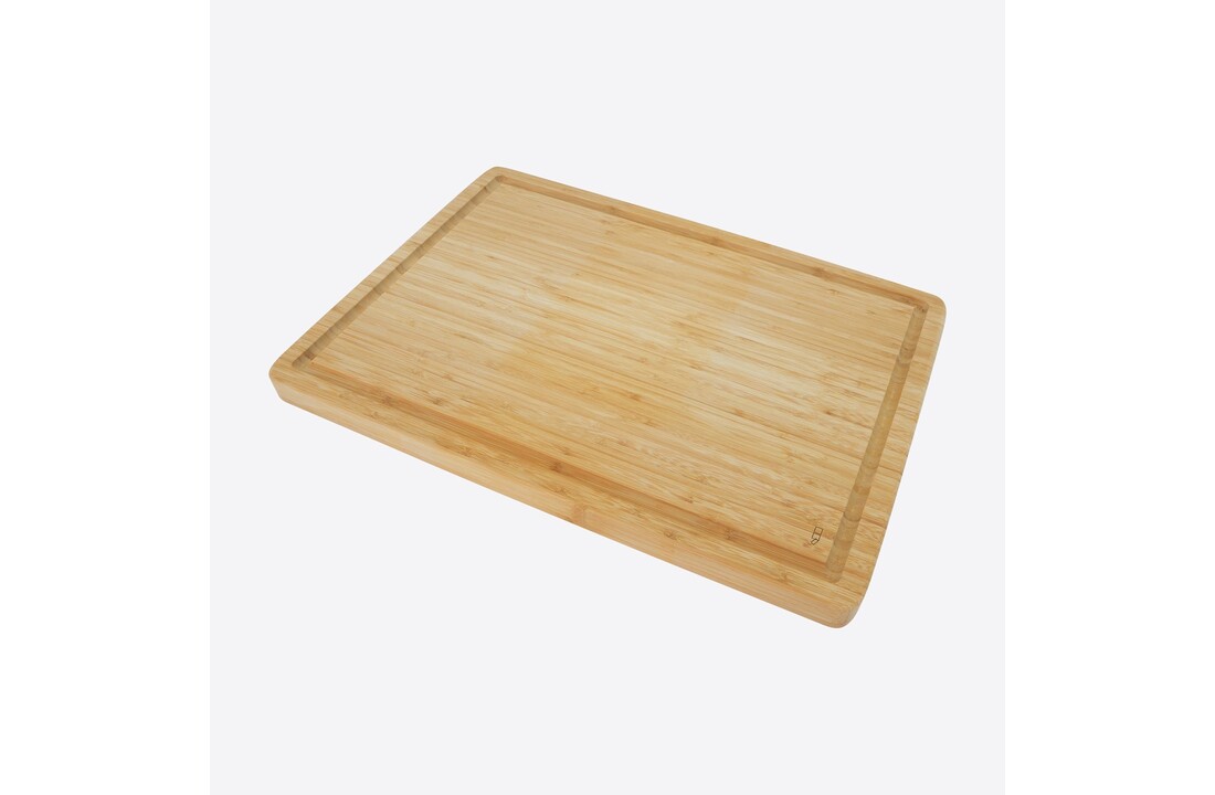 Vleesplank met sapgeul uit bamboe 40x30x3cm