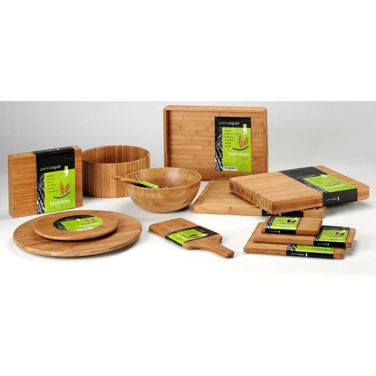 Vleesplank met sapgeul uit bamboe 40x30x3cm