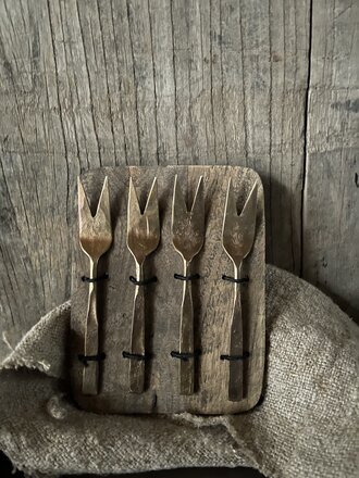 Aura Peeperkorn Vorkset van 4 stuks small  gold  Aura Peeperkorn