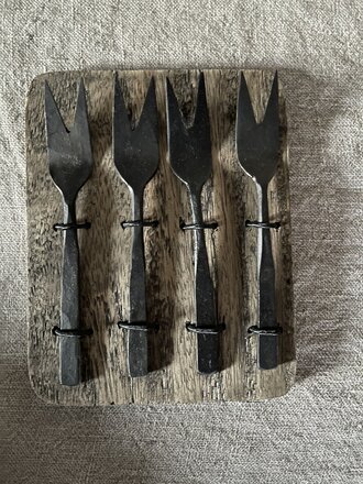 Aura Peeperkorn Vorkset van 4 stuks small  black Aura Peeperkorn