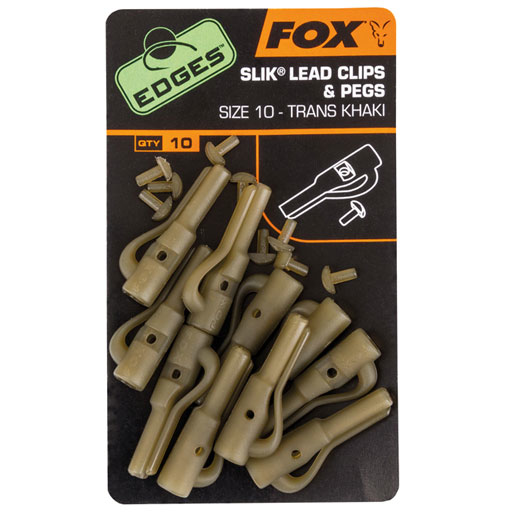 Fox Fox Edges Slik Lead Clip and Pegs Khaki Size 10