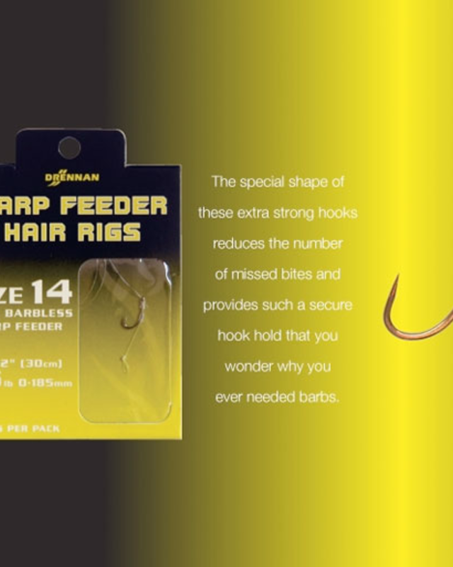 Drennan Carp Feeder Barbless Hair Rigs - Fishing Hook - Kent Tackle: Fishing Tackle & Bait, Clothing, Bite Alarms, Reels & More Drennan Carp Feeder Barbless Hair Rigs - Fishing Hook - Kent Tackle: Fishing Tackle & Bait, Clothing, Bite Alarms, Reels & More