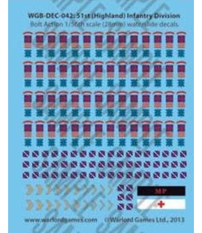 British 51st (Highland) Infantry Division decals