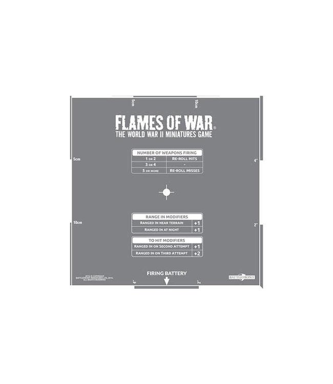 Flames of War Artillery Template