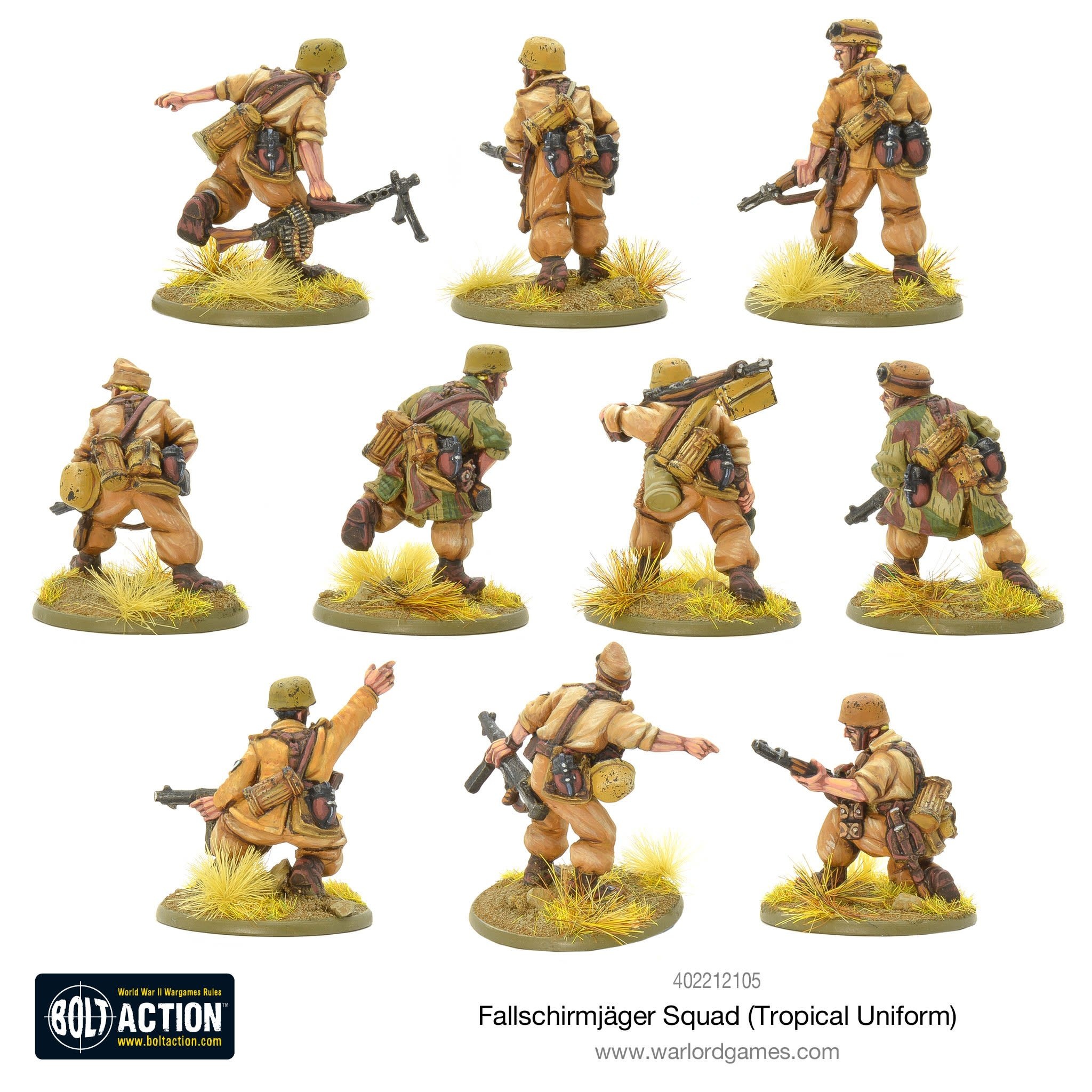 Fallschirmjager squad (tropical Uniform) - www.tabletopper.nl