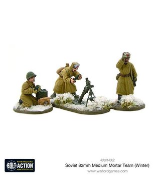 Bolt Action Soviet 82mm medium mortar team (Winter)