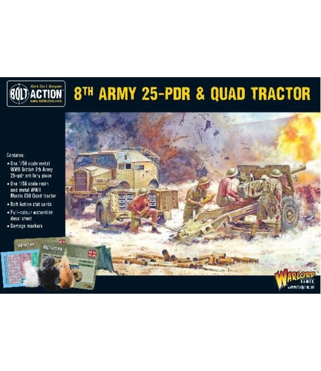 Bolt Action 8th army 25 pdr & Quad tracktor