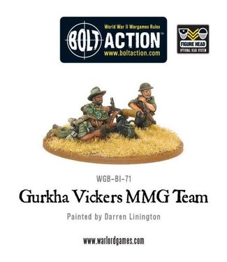 Bolt Action Gurkha Vickers MMG team