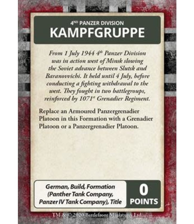 Bagration: German Command Cards