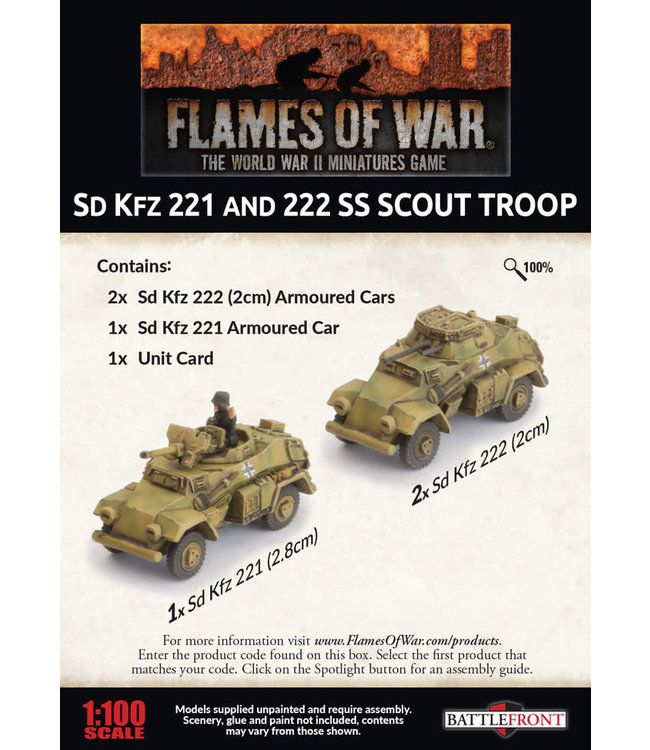 Sd Kfz 221 and 222 SS Scout Troop