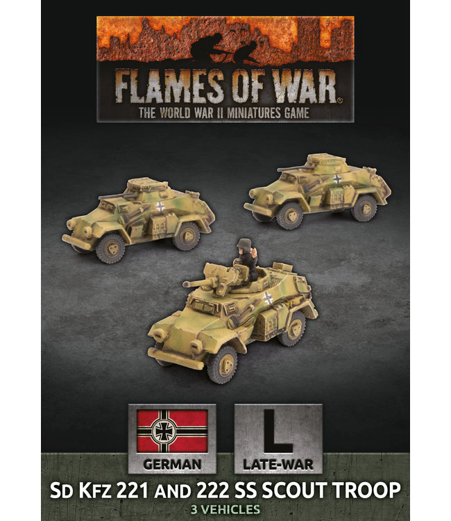 Sd Kfz 221 and 222 SS Scout Troop