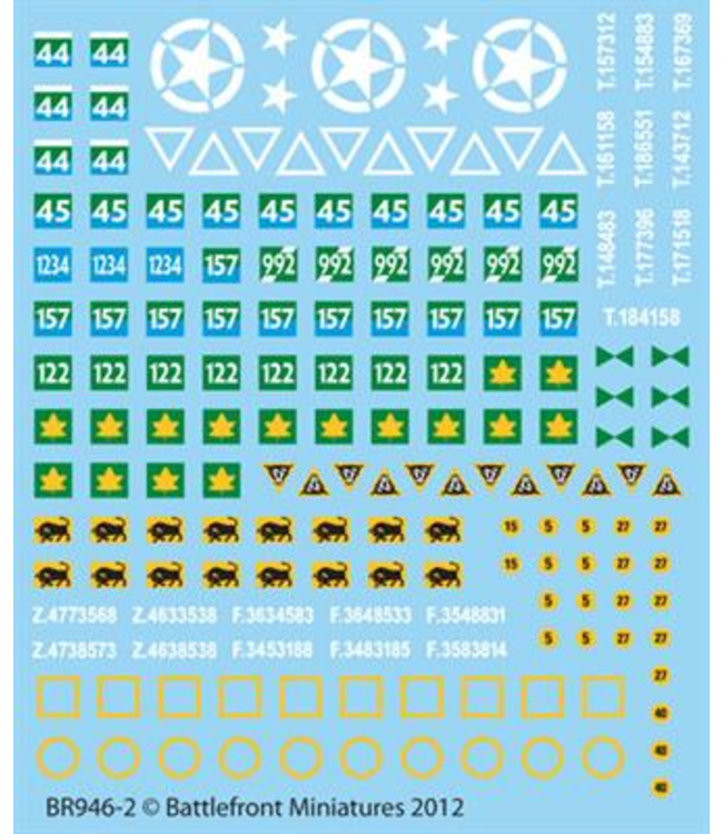 British Late War Decals