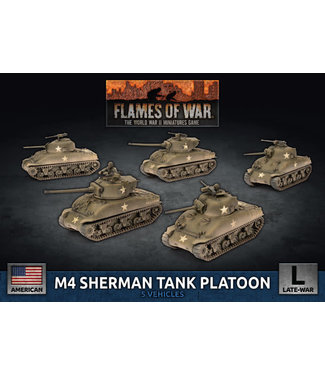 Flames of War M4 Sherman Tank Platoon 75mm/76mm