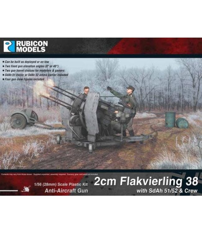 2cm Flakvierling 38 with SdAh 51/52 Trailer & Crew