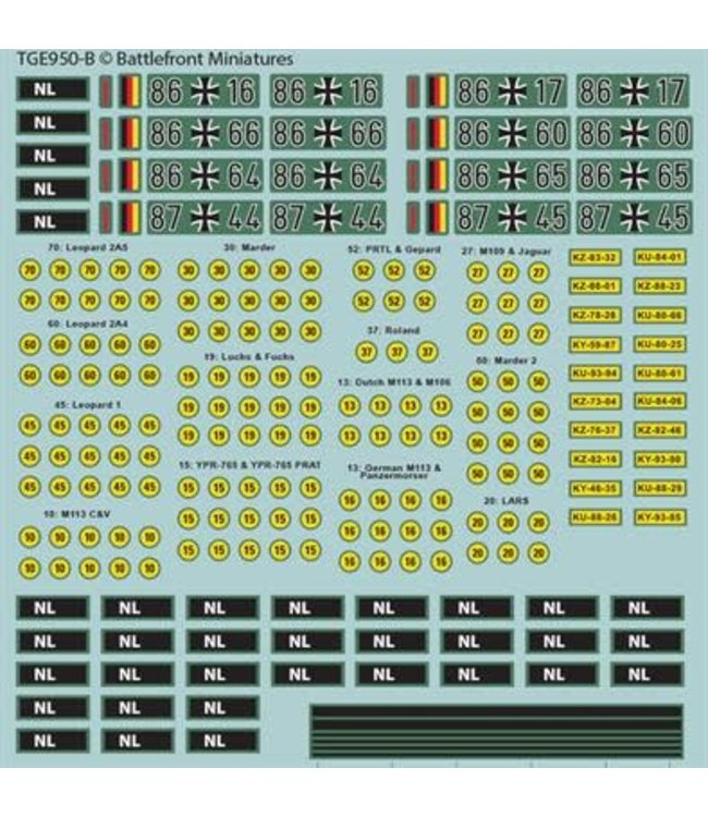 West German Decal Set