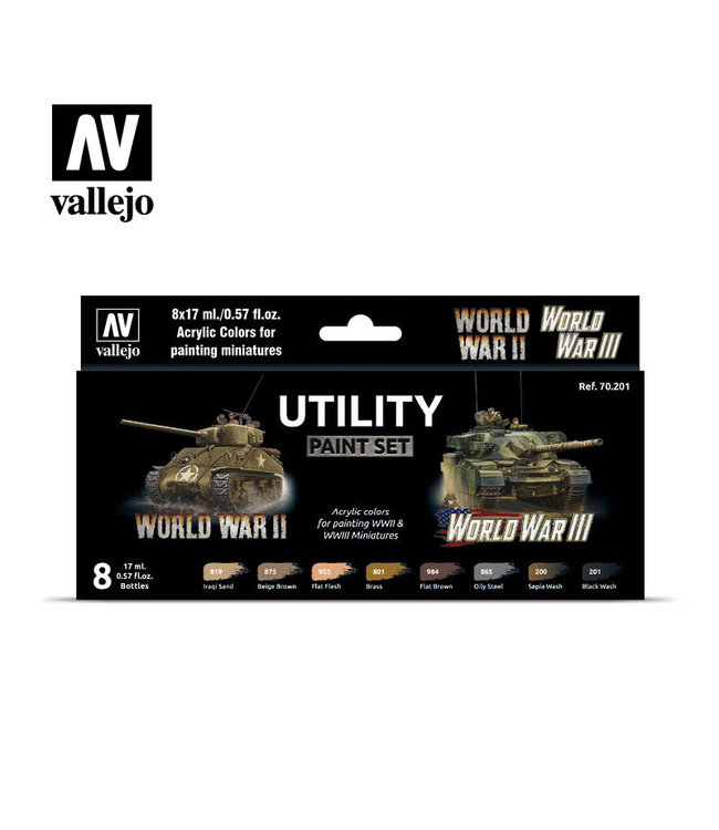 Vallejo Utility Paint Set WWII & WWIII