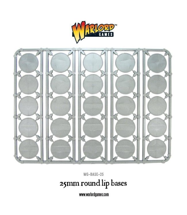 Bolt Action 25mm round lip bases sprue