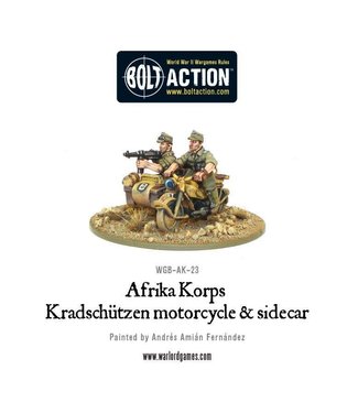 Bolt Action Afrika Korps Kradschutzen motorcycle and sidecar
