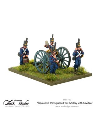 Black Powder Napoleonic Portuguese Foot Artillery with howitzer
