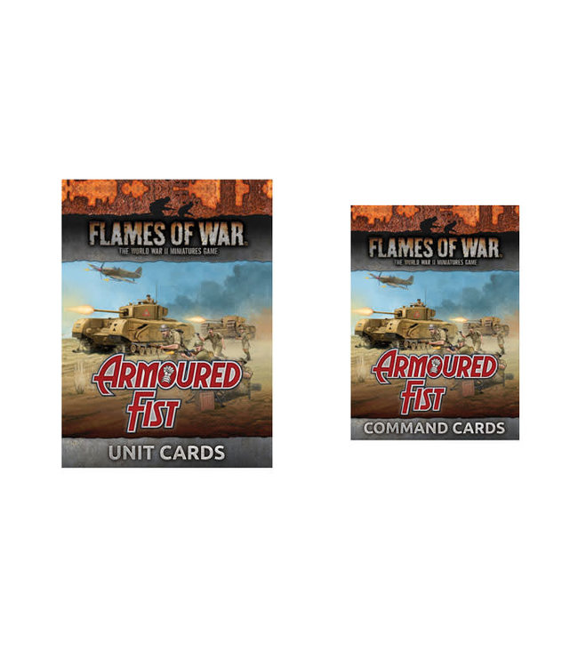 British Armoured Fist Unit and Command Cards