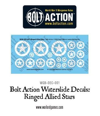 Bolt Action Ringed Allied Stars decal sheet