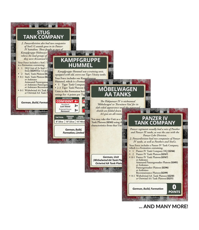 Bulge: German Command cards