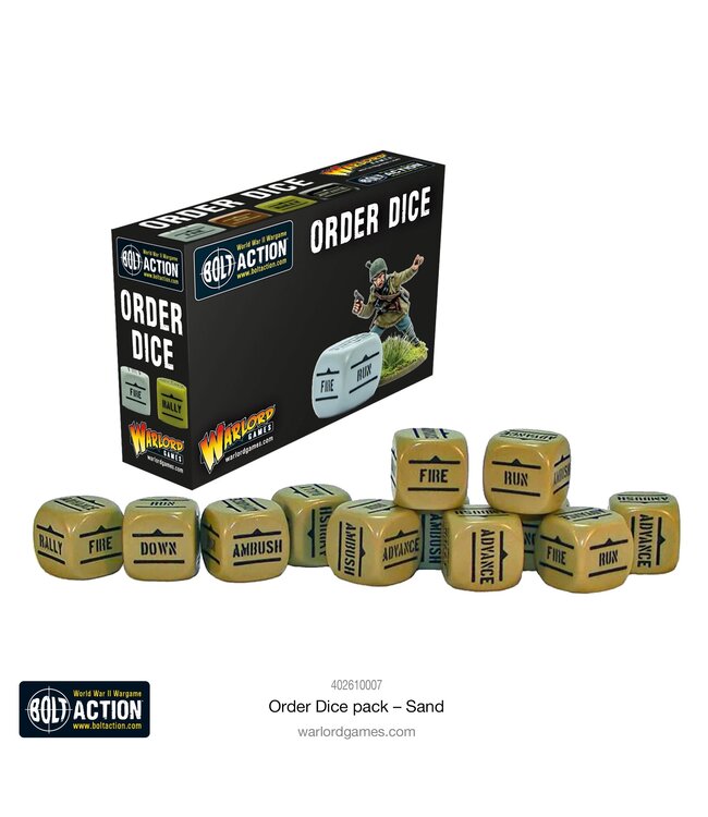 Bolt Action Order Dice Pack - Sand