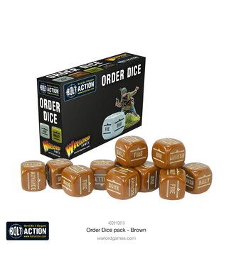 Bolt Action Order Dice Pack - Brown