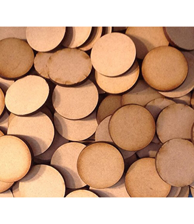 25mm Round MDF Bases (25x)