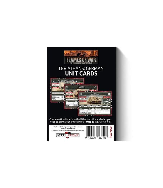 Late War Leviathans: German Unit Cards