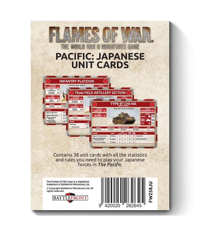 The Pacific: Japanese Command Cards - (Limited Edition)
