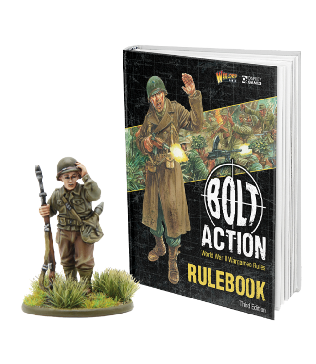 Bolt Action: Third Edition Rulebook With Francis S. Currey Special Miniature