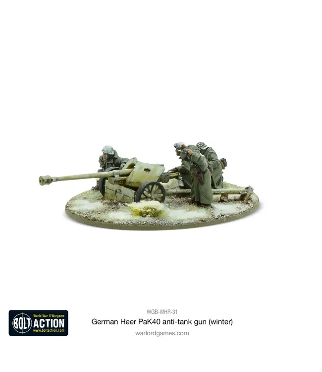 German Heer 75mm Pak 40 anti-tank gun (Winter)