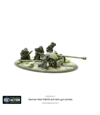 Bolt Action German Heer 75mm Pak 40 anti-tank gun (Winter)