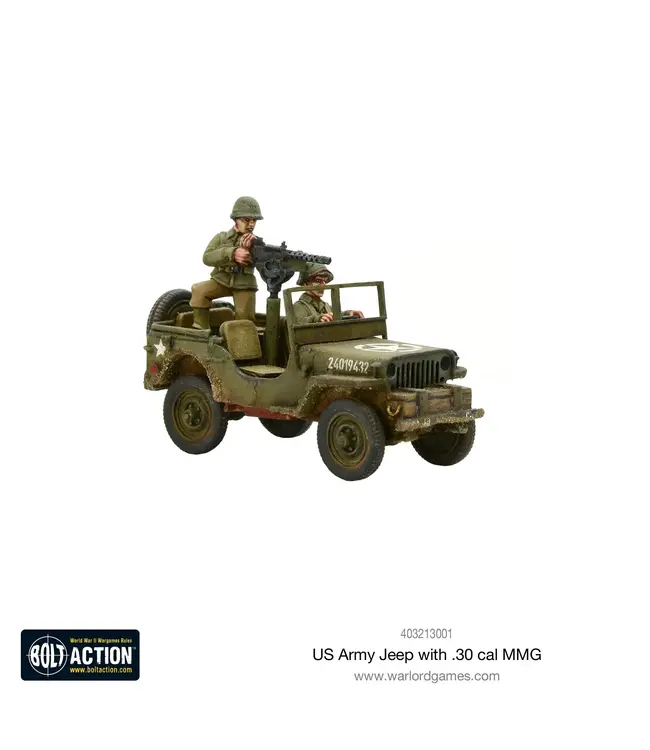 Bolt Action US Army Jeep with 30 Cal MMG