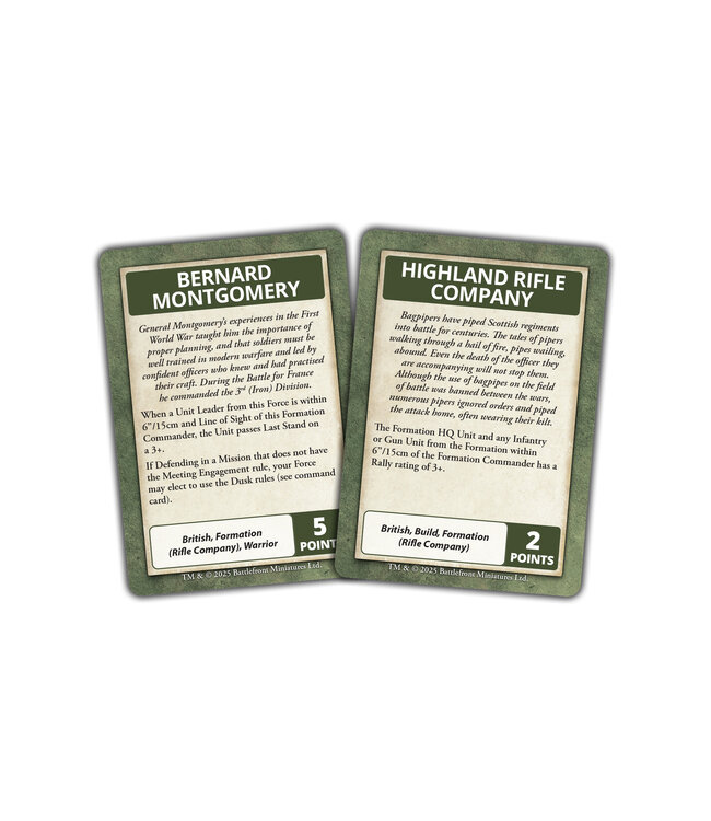 PRE-ORDER: Blitzkrieg British Command Cards - Limited Edition