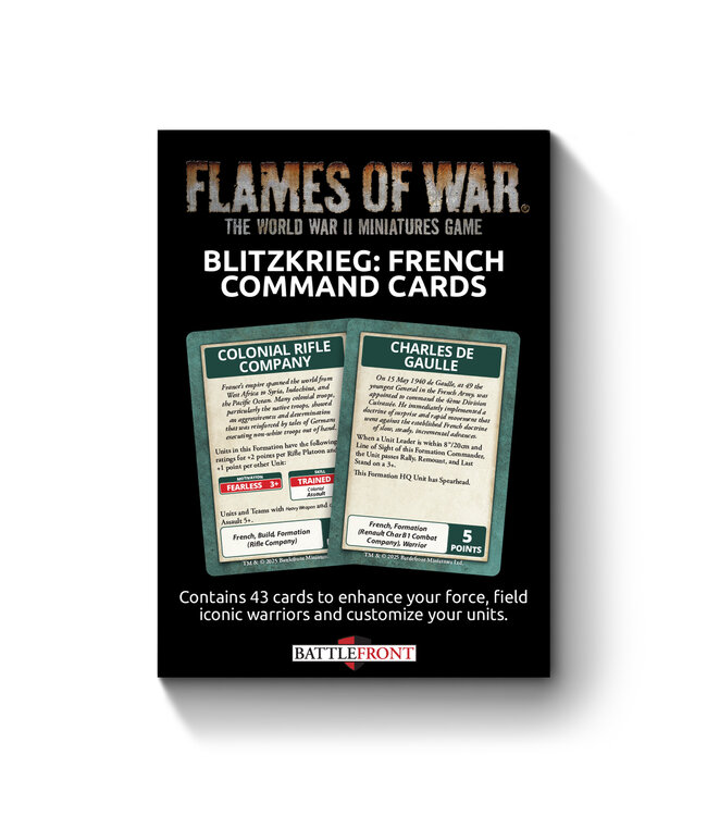 PRE-ORDER: Blitzkrieg French Command Cards - Limited Edition