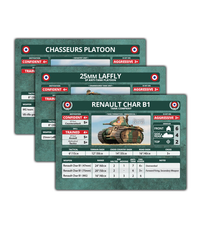 PRE-ORDER: Blitzkrieg French Unit Cards - Limited Edition
