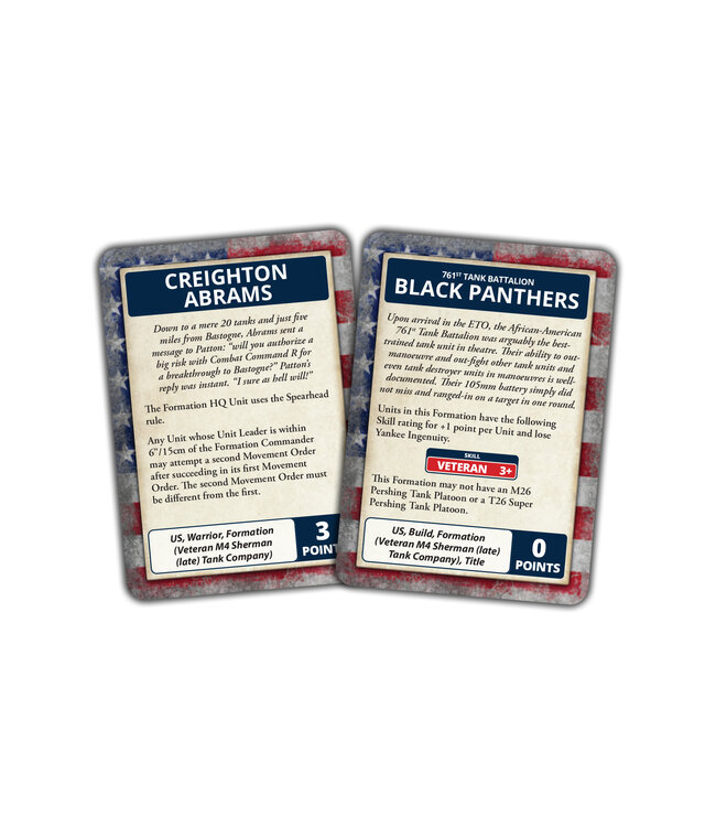 Bulge: American Command Cards