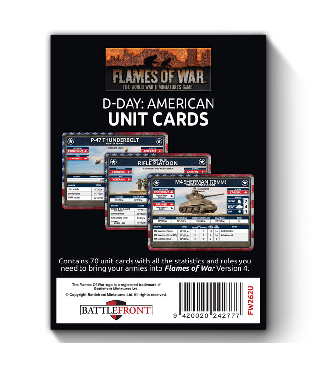 D-Day: American Unit Cards