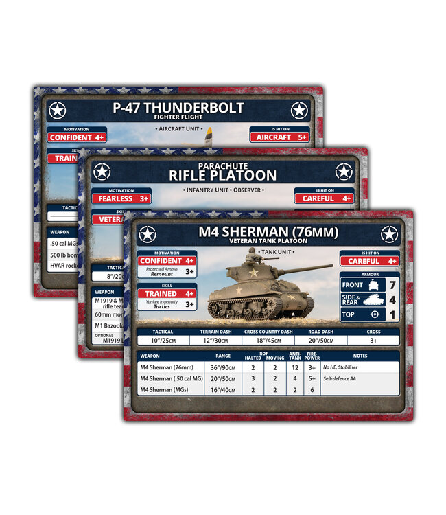 D-Day: American Unit Cards