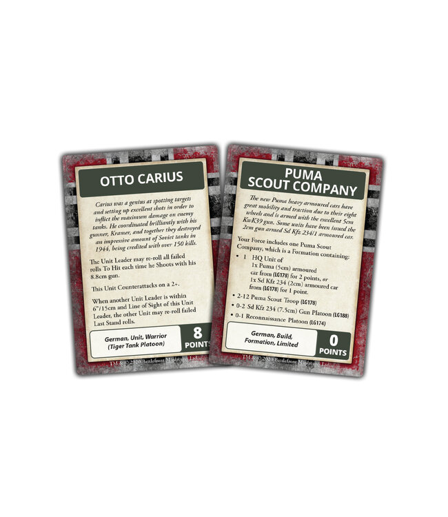 Bagration: German Command Cards