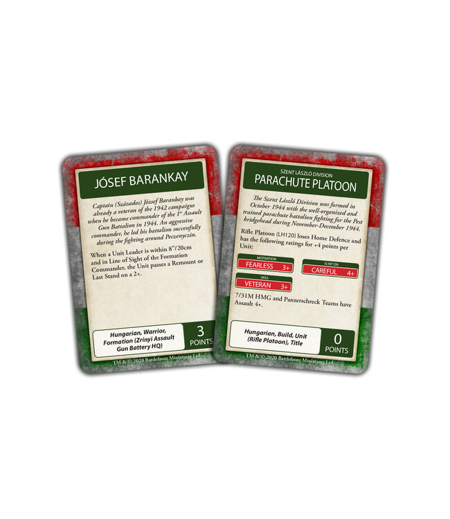 Bagration: Hungarian Command Cards